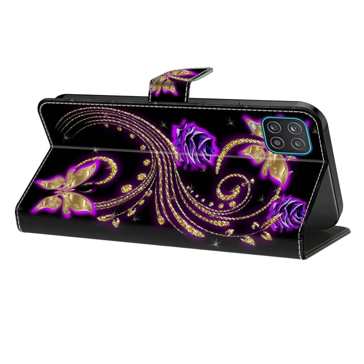 For Xiaomi Redmi Note 8 Pro Crystal 3D Shockproof Protective Leather Phone Case(Purple Flower Butterfly) - free shipping - PMC TechLife - Order now!