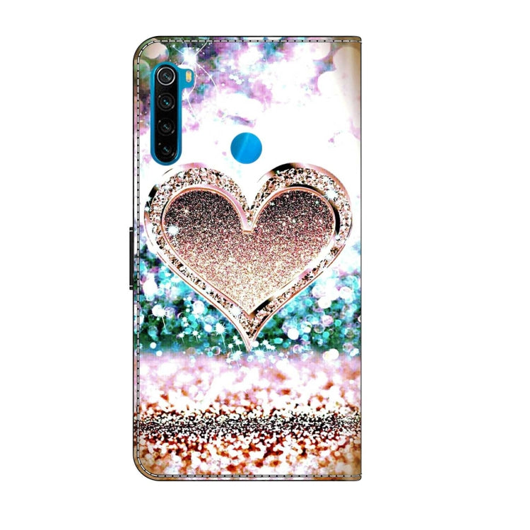 For Xiaomi Redmi Note 8T Crystal 3D Shockproof Protective Leather Phone Case(Pink Diamond Heart) - free shipping - PMC TechLife - Order now!