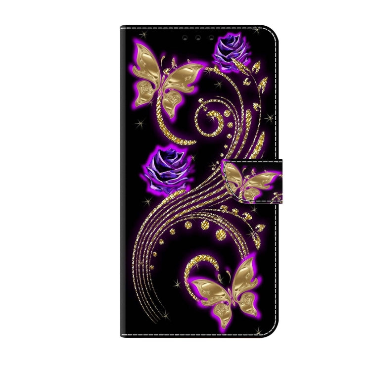 For Xiaomi Redmi Note 8T Crystal 3D Shockproof Protective Leather Phone Case(Purple Flower Butterfly) - free shipping - PMC TechLife - Order now!