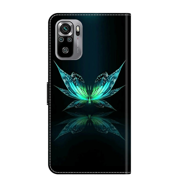 For Xiaomi Redmi Note 10 4G Crystal 3D Shockproof Protective Leather Phone Case(Reflection Dutterfly) - free shipping - PMC TechLife - Order now!