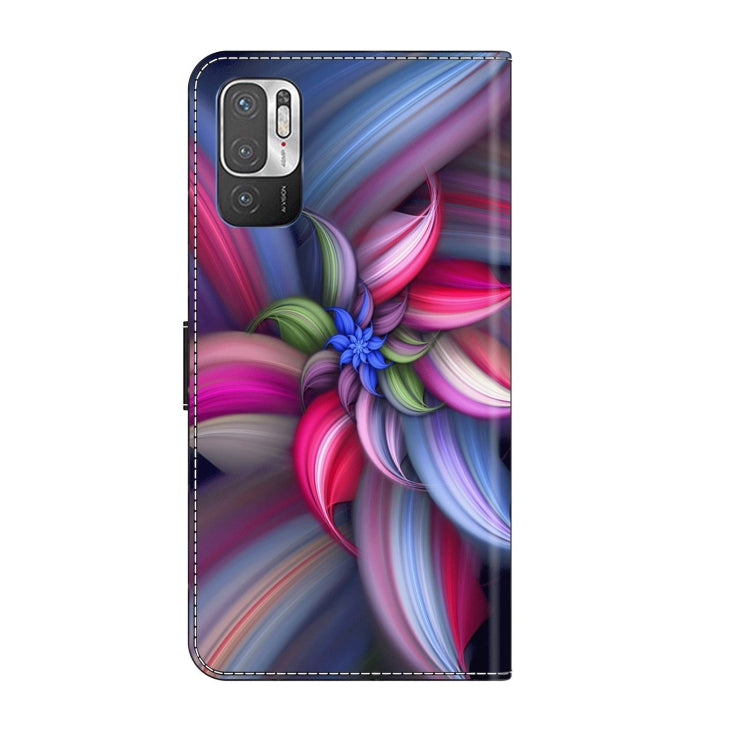 For Xiaomi Redmi Note 10 5G Crystal 3D Shockproof Protective Leather Phone Case(Colorful Flower) - free shipping - PMC TechLife - Order now!