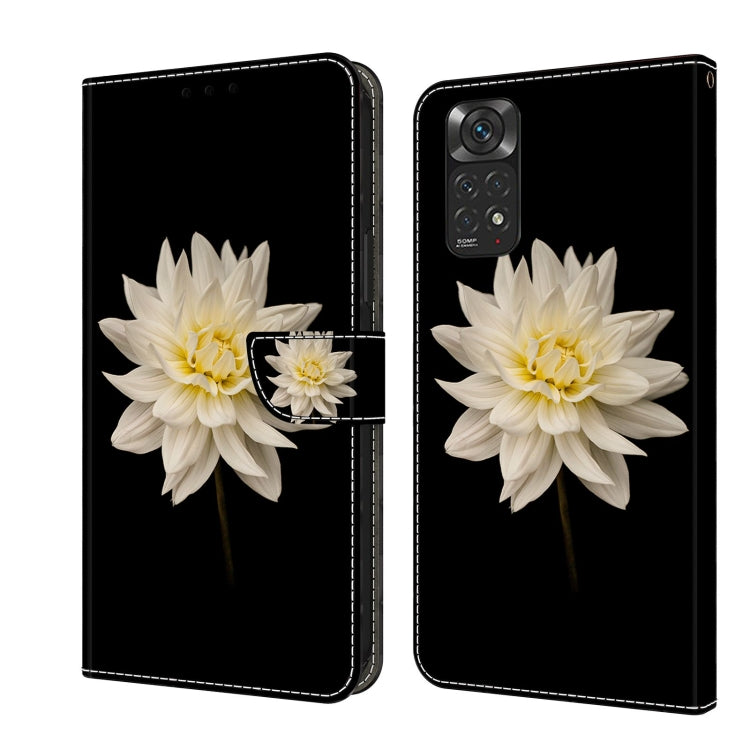 For Xiaomi Redmi Note 11 Global Crystal 3D Shockproof Protective Leather Phone Case(White Flower) - free shipping - PMC TechLife - Order now!