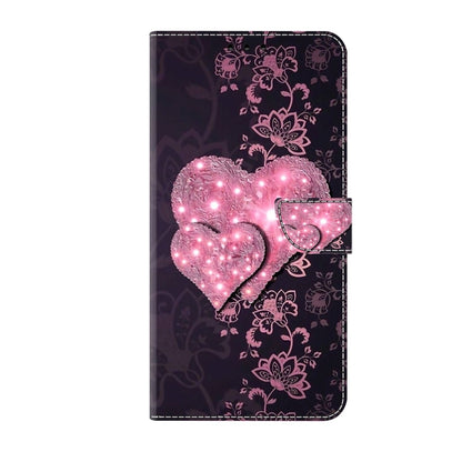 For Xiaomi Redmi 11A 4G / Redmi 12C Global Crystal 3D Shockproof Protective Leather Phone Case(Lace Love) - Xiaomi Cases by PMC Jewellery | Online Shopping South Africa | PMC Jewellery