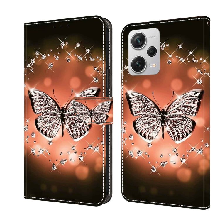 For Xiaomi Redmi Note 12 Pro+ Crystal 3D Shockproof Protective Leather Phone Case(Crystal Butterfly) - Xiaomi Cases by PMC Jewellery | Online Shopping South Africa | PMC Jewellery