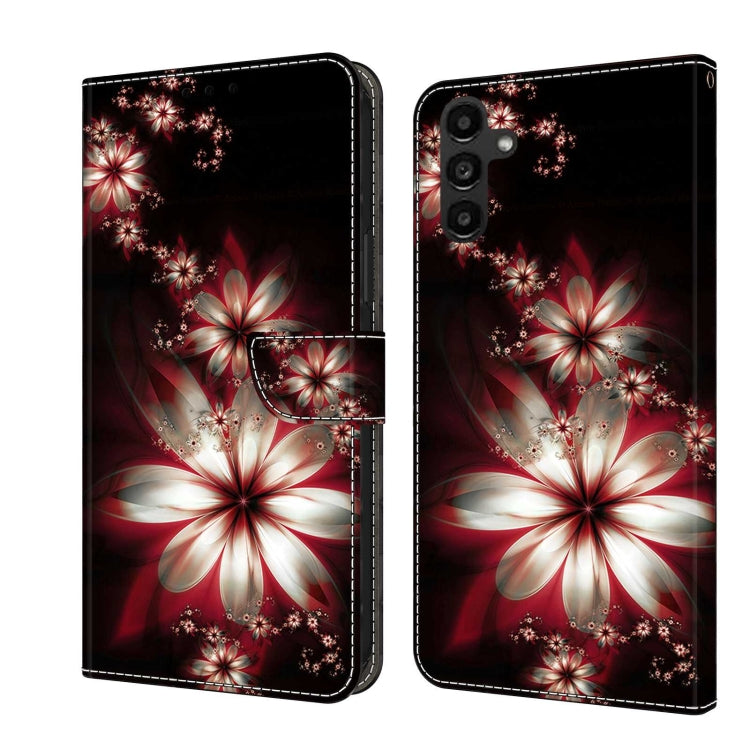 For Samsung Galaxy A14 4G / 5G Crystal 3D Shockproof Protective Leather Phone Case(Fantastic Flower) - free shipping - PMC TechLife - Order now!