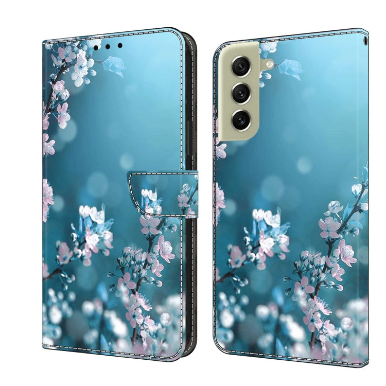 For Samsung Galaxy S21 FE 5G Crystal 3D Shockproof Protective Leather Phone Case(Plum Flower) - free shipping - PMC TechLife - Order now!