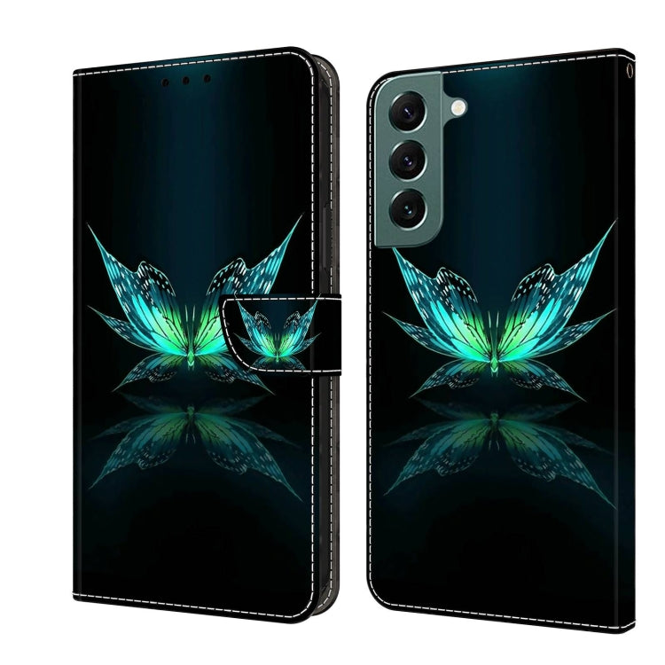 For Samsung Galaxy S22+ Crystal 3D Shockproof Protective Leather Phone Case(Reflection Dutterfly) - free shipping - PMC TechLife - Order now!