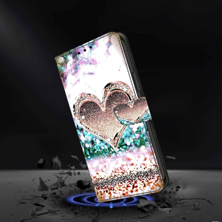 For Samsung Galaxy S23+ Crystal 3D Shockproof Protective Leather Phone Case(Pink Diamond Heart) - free shipping - PMC TechLife - Order now!