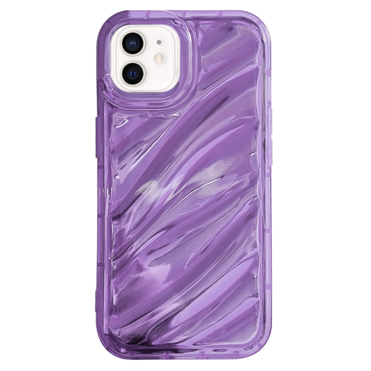 For iPhone 12 Laser Sequin Waves TPU Phone Case(Purple) - iPhone 12 / 12 Pro Cases by PMC Jewellery | Online Shopping South Africa | PMC Jewellery