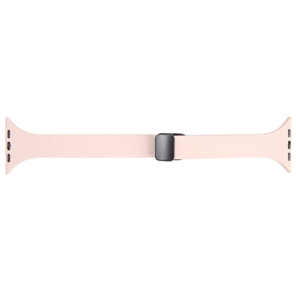 For Apple Watch SE 2022 40mm Magnetic Buckle Slim Silicone Watch Band(Pink) - Watch Bands by PMC Jewellery | Online Shopping South Africa | PMC Jewellery