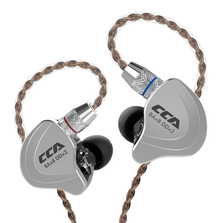 CCA CCA-C10 3.5mm Gold Plated Plug Ten Unit Hybrid Wire-controlled In-ear Earphone, Type:without Mic(Charm Black) - In Ear Wired Earphone by CCA | Online Shopping South Africa | PMC Jewellery