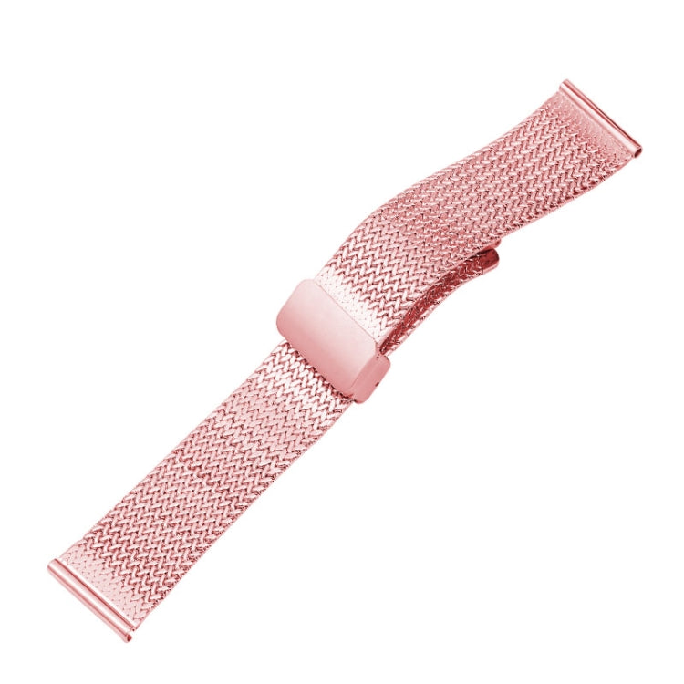 For Apple Watch Ultra 49mm Magnetic Buckle Herringbone Mesh Metal Watch Band(Pink) - Watch Bands by PMC Jewellery | Online Shopping South Africa | PMC Jewellery