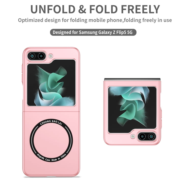 For Samsung Galaxy Z Flip5 5G Magsafe Magnetic Folding PC Phone Case(Pink) - Galaxy Z Flip5 Cases by PMC Jewellery | Online Shopping South Africa | PMC Jewellery