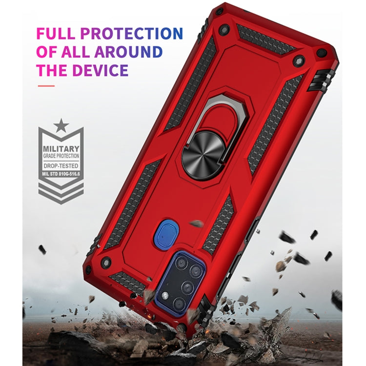 For Samsung Galaxy A21s Shockproof TPU + PC Protective Case with 360 Degree Rotating Holder(Black) - Galaxy Phone Cases by PMC TechLife | Online Shopping South Africa | PMC TechLife