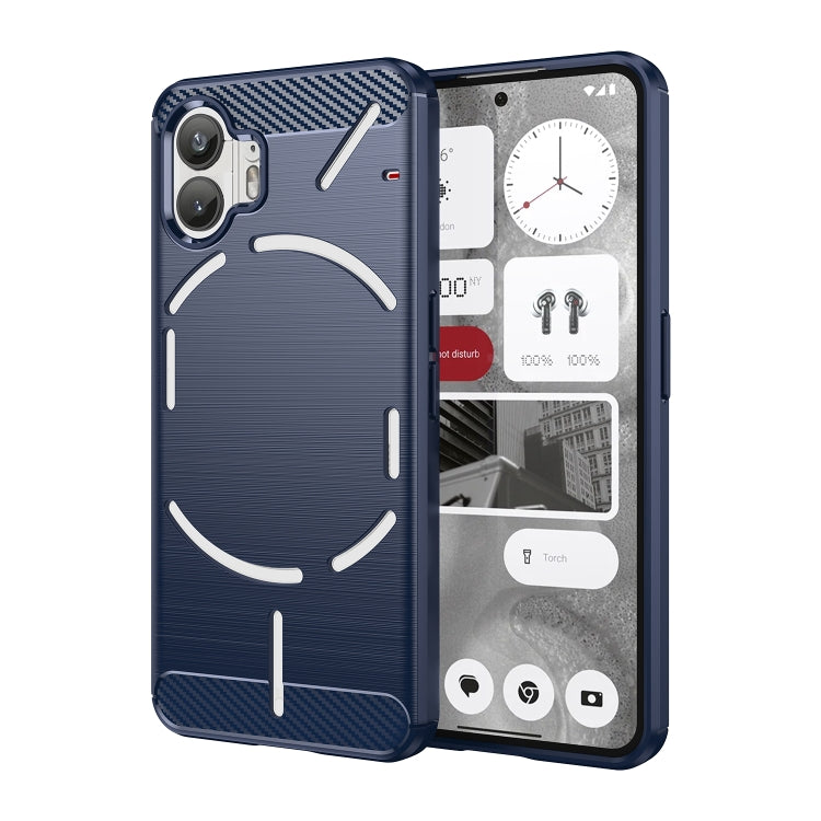 For Nothing Phone 2 Carbon Fiber Brushed Texture TPU Phone Case(Blue) - free shipping - PMC TechLife - Order now!
