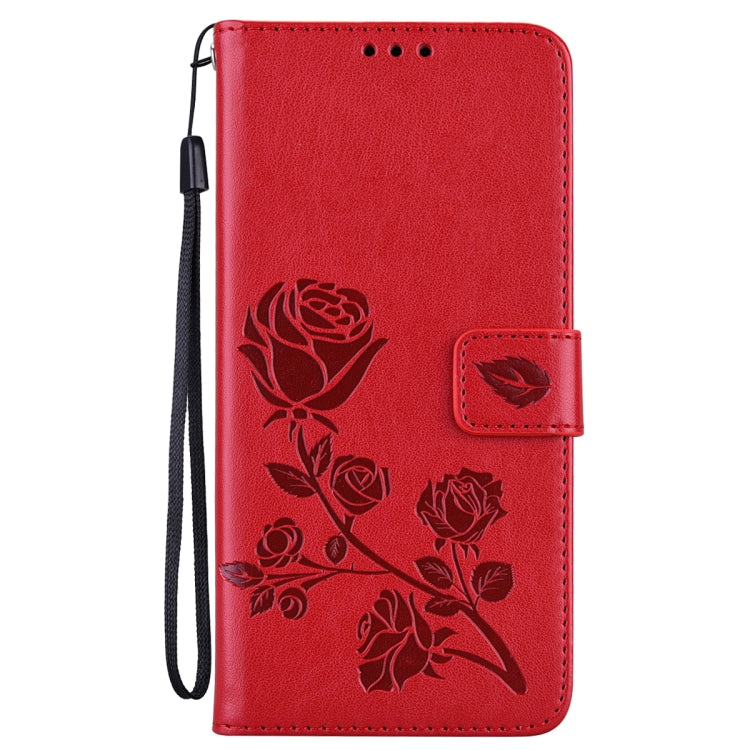 For Samsung Galaxy A14 4G / 5G Rose Embossed Flip PU Leather Phone Case(Red) - free shipping - PMC TechLife - Order now!