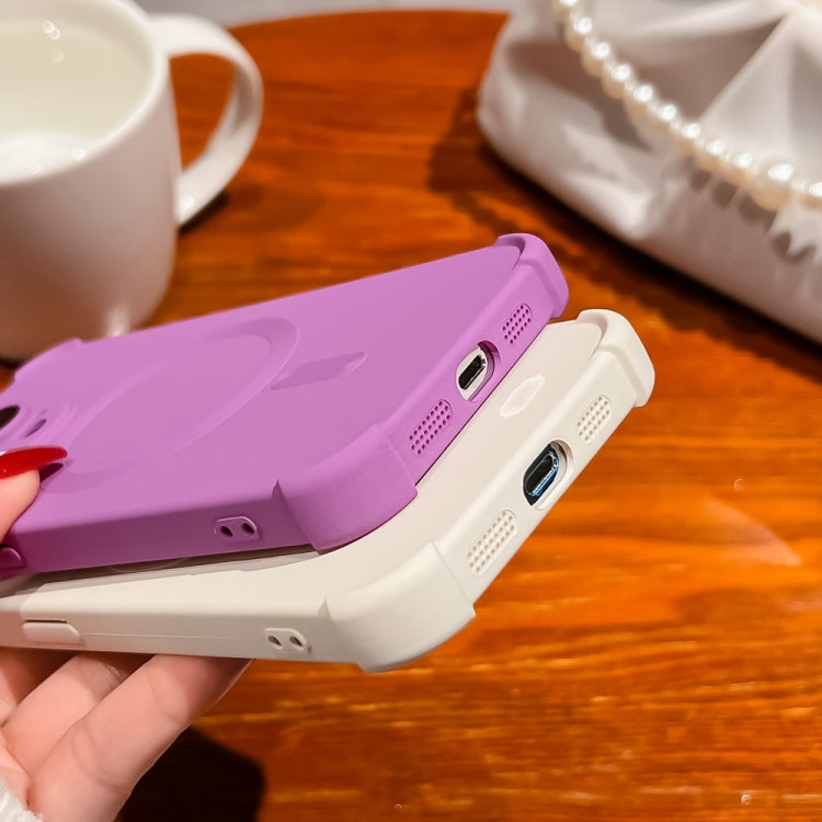 For iPhone 14 Pro Four Corner Shockproof Skin Feel MagSafe Magnetic Phone Case(Pink) - free shipping - PMC TechLife - Order now!