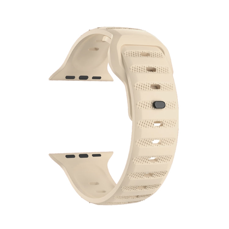 For Apple Watch SE 2022 40mm Dot Texture Fluororubber Watch Band(Starlight) - Watch Bands by PMC TechLife | Online Shopping South Africa | PMC TechLife