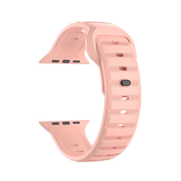 For Apple Watch 6 40mm Dot Texture Fluororubber Watch Band(Nebula Pink) - Watch Bands by PMC TechLife | Online Shopping South Africa | PMC TechLife