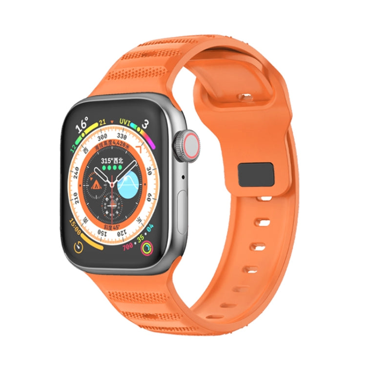 For Apple Watch 2 42mm Dot Texture Fluororubber Watch Band(Orange) - Watch Bands by PMC TechLife | Online Shopping South Africa | PMC TechLife
