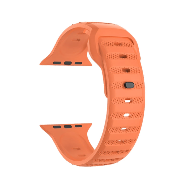 For Apple Watch 42mm Dot Texture Fluororubber Watch Band(Orange) - Watch Bands by PMC TechLife | Online Shopping South Africa | PMC TechLife