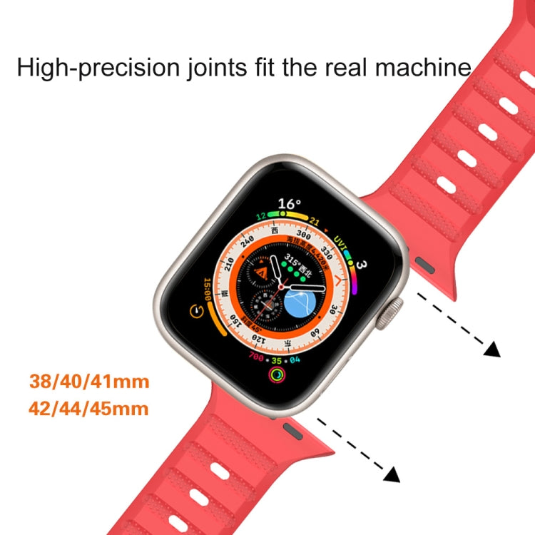 For Apple Watch 3 42mm Dot Texture Fluororubber Watch Band(Nebula Pink) - Watch Bands by PMC TechLife | Online Shopping South Africa | PMC TechLife