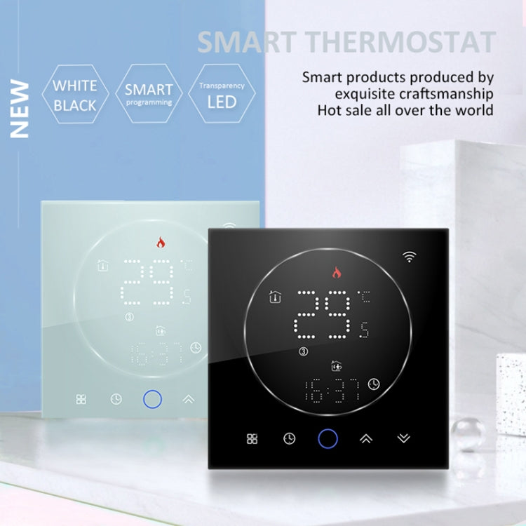 BHT-008GALW 95-240V AC 5A Smart Home Water Heating LED Thermostat With WiFi(White) - Thermostat & Thermometer by PMC Jewellery | Online Shopping South Africa | PMC Jewellery