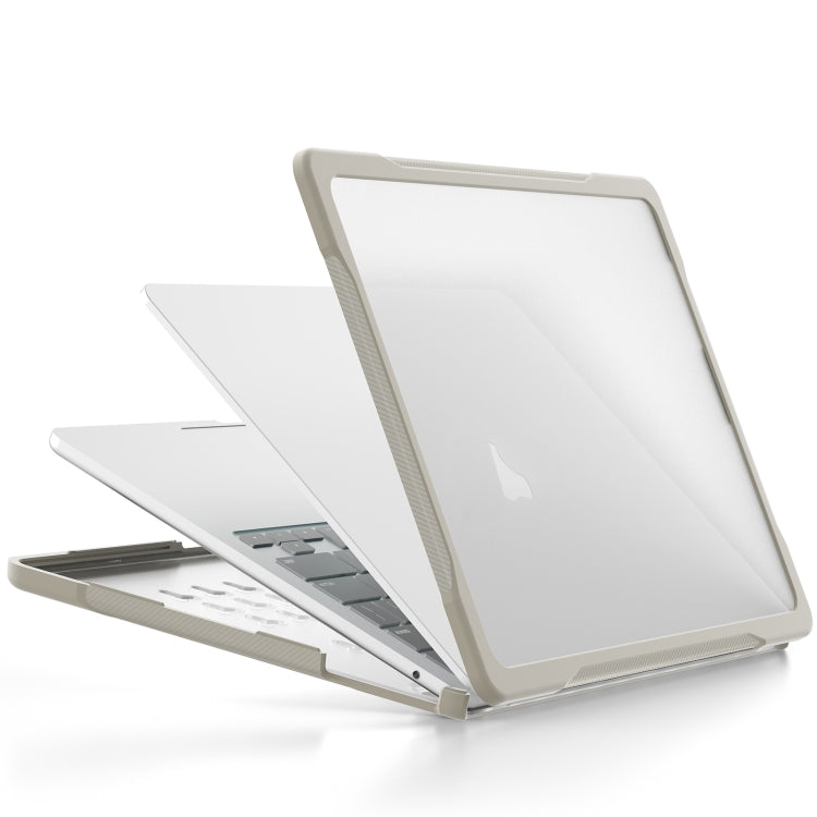 For MacBook Air 13.6 inch A2681 2022 Translucent Laptop Protective Case(Khaki) - MacBook Air Cases by PMC TechLife | Online Shopping South Africa | PMC TechLife