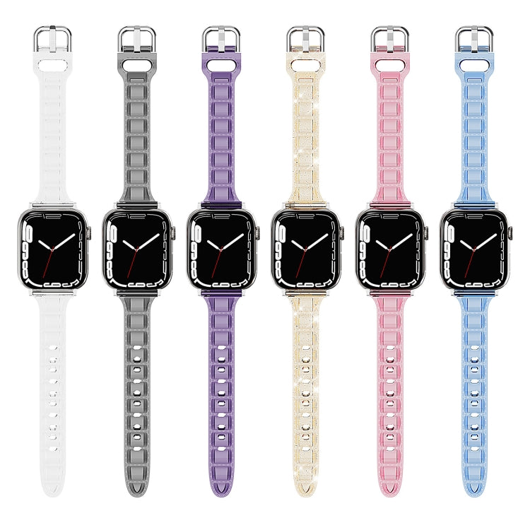 For Apple Watch 3 42mm Cube Airbag Clear TPU Watch Band(Transparent) - Watch Bands by PMC TechLife | Online Shopping South Africa | PMC TechLife