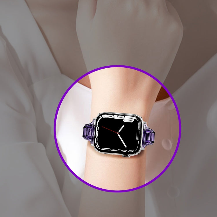 For Apple Watch 42mm Cube Airbag Clear TPU Watch Band(Transparent) - Watch Bands by PMC TechLife | Online Shopping South Africa | PMC TechLife
