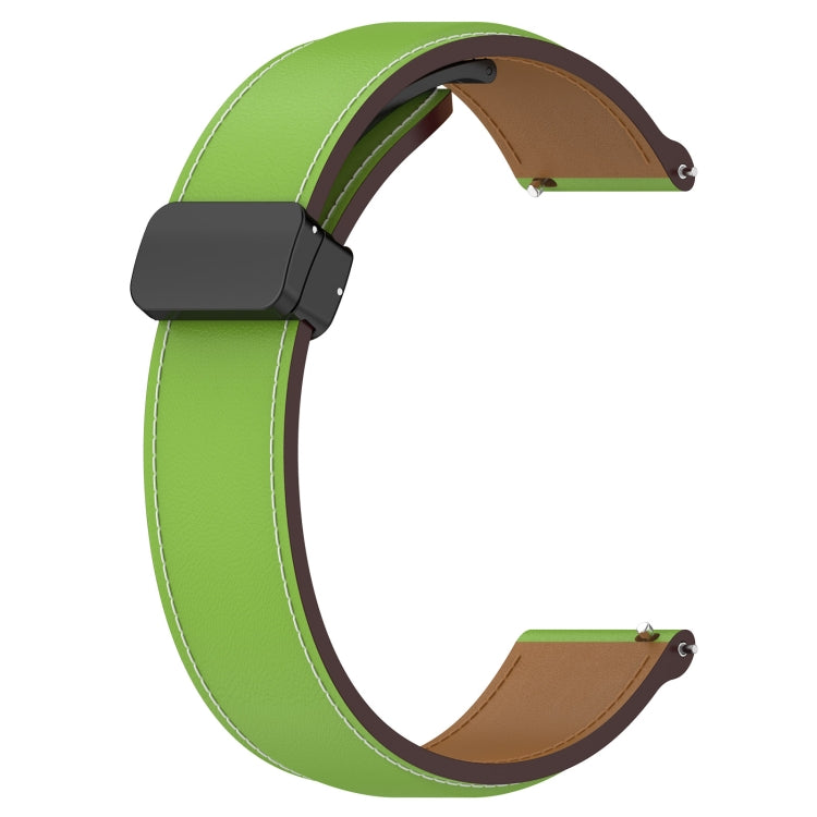 For Huawei Watch 4 / Watch 4 Pro Folding Buckle Genuine Leather Watch Band(Green) - Watch Bands by PMC Jewellery | Online Shopping South Africa | PMC Jewellery