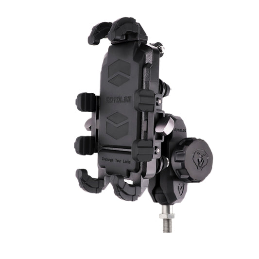 MOTOSLG Crab Motorcycle Phone Clamp Bracket M10 Ballhead Mount with Anti-theft Lock(Black) - Holder by MOTOLSG | Online Shopping South Africa | PMC Jewellery | Buy Now Pay Later Mobicred