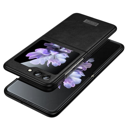 For Samsung Galaxy Z Flip5 SULADA Shockproof TPU + Handmade Leather Phone Case(Black) - Galaxy Z Flip5 Cases by SULADA | Online Shopping South Africa | PMC Jewellery