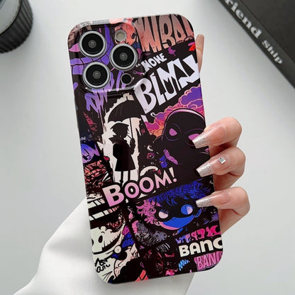 For iPhone 13 Pro Max Painted Pattern Precise Hole PC Phone Case(Comics Umbrella Boy) - iPhone 13 Pro Max Cases by PMC Jewellery | Online Shopping South Africa | PMC Jewellery