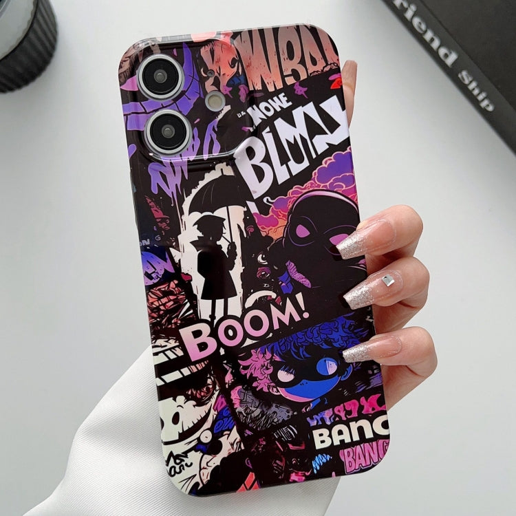For iPhone 12 Painted Pattern Precise Hole PC Phone Case(Comics Umbrella Boy) - iPhone 12 / 12 Pro Cases by PMC TechLife | Online Shopping South Africa | PMC TechLife