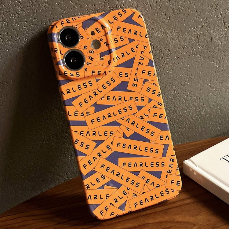 For iPhone 11 Painted Pattern Precise Hole PC Phone Case(Orange Label) - iPhone 11 Cases by PMC Jewellery | Online Shopping South Africa | PMC Jewellery