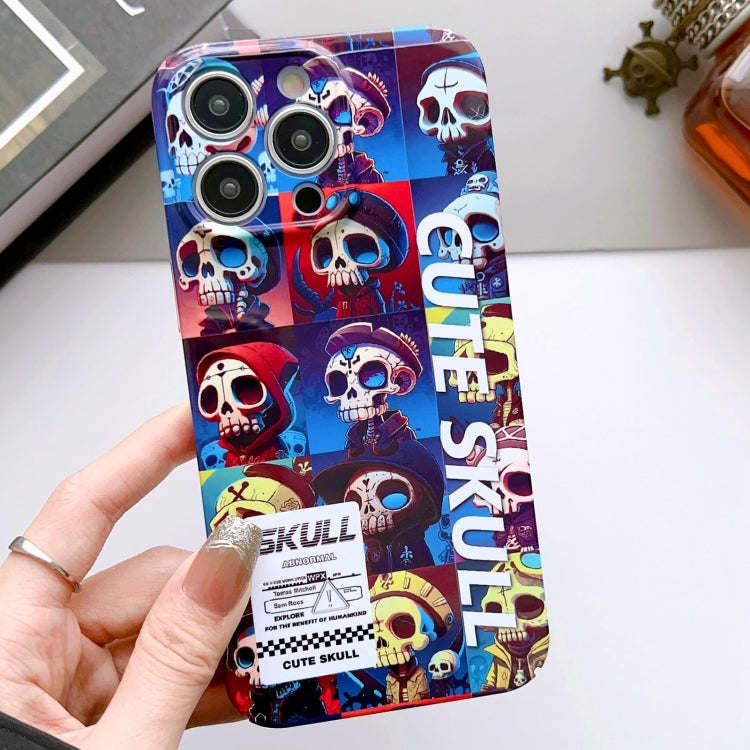 For iPhone 11 Pro Painted Pattern Precise Hole PC Phone Case(Cute Skull) - iPhone 11 Pro Cases by PMC TechLife | Online Shopping South Africa | PMC TechLife