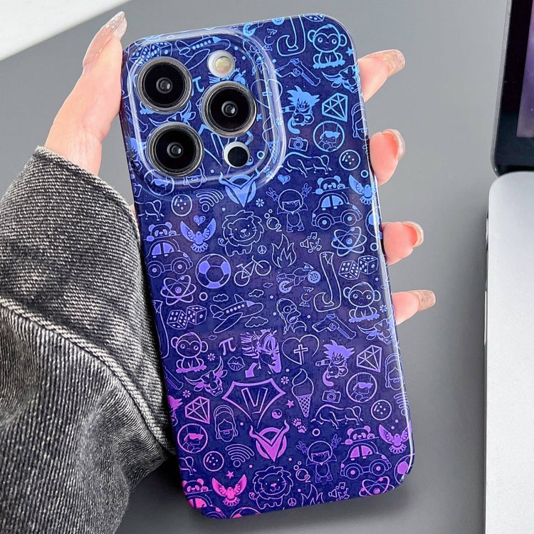 For iPhone 11 Pro Painted Pattern Precise Hole PC Phone Case(Red Blue Graffiti) - iPhone 11 Pro Cases by PMC TechLife | Online Shopping South Africa | PMC TechLife