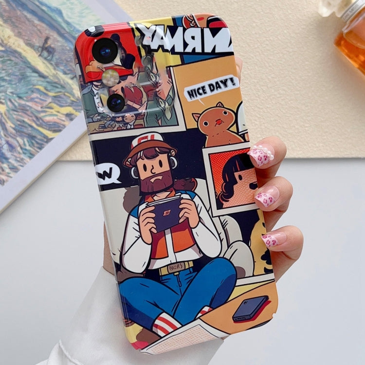 For iPhone X / XS Painted Pattern Precise Hole PC Phone Case(Vacationer) - free shipping - PMC TechLife - Order now!