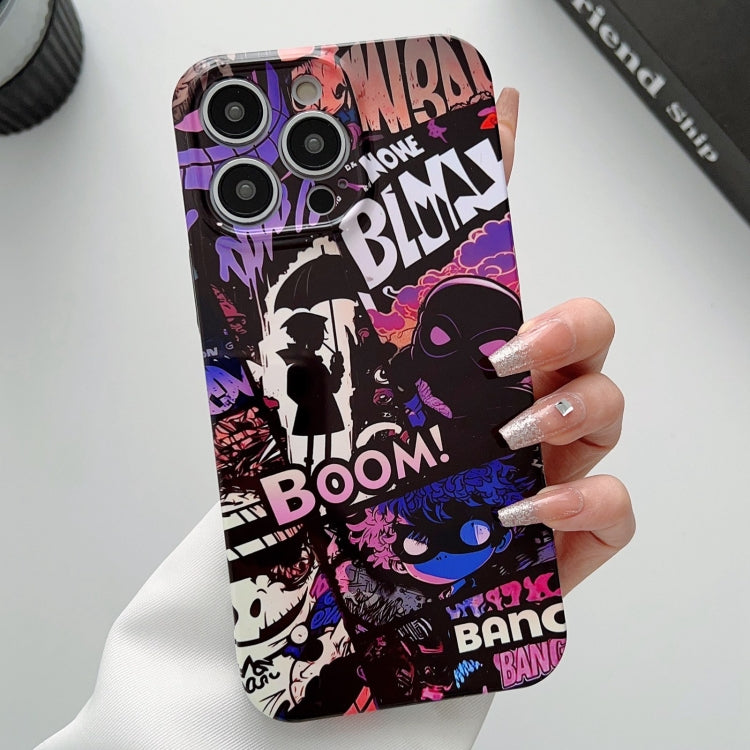 For iPhone 15 Pro Max Painted Pattern Precise Hole PC Phone Case(Comics Umbrella Boy) - iPhone 15 Pro Max Cases by PMC Jewellery | Online Shopping South Africa | PMC Jewellery