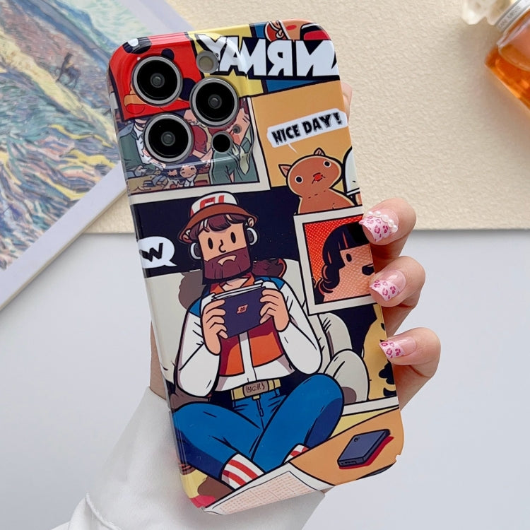 For iPhone 15 Pro Max Painted Pattern Precise Hole PC Phone Case(Vacationer) - iPhone 15 Pro Max Cases by PMC TechLife | Online Shopping South Africa | PMC TechLife