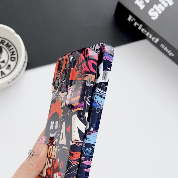 For iPhone X / XS Painted Pattern Precise Hole PC Phone Case(Comics Umbrella Boy) - More iPhone Cases by PMC Jewellery | Online Shopping South Africa | PMC Jewellery