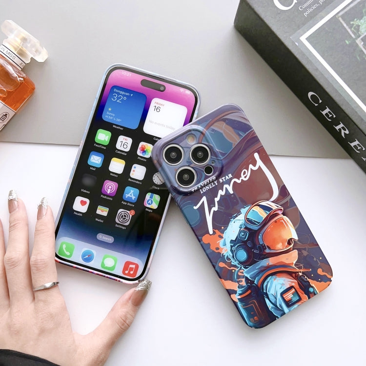 For iPhone 15 Pro Painted Pattern Precise Hole PC Phone Case(Working Comics) - iPhone 15 Pro Cases by PMC Jewellery | Online Shopping South Africa | PMC Jewellery