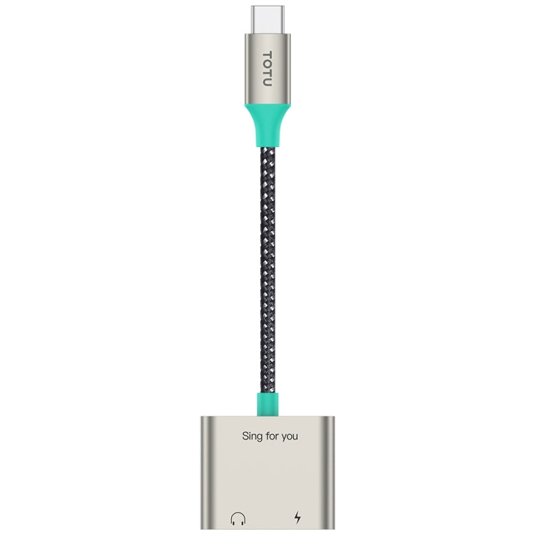 TOTU AD-5 USB-C/Type-C to 3.5mm+USB-C/Type-C Charger Audio Adapter - Type-C Adapter by TOTUDESIGN | Online Shopping South Africa | PMC Jewellery