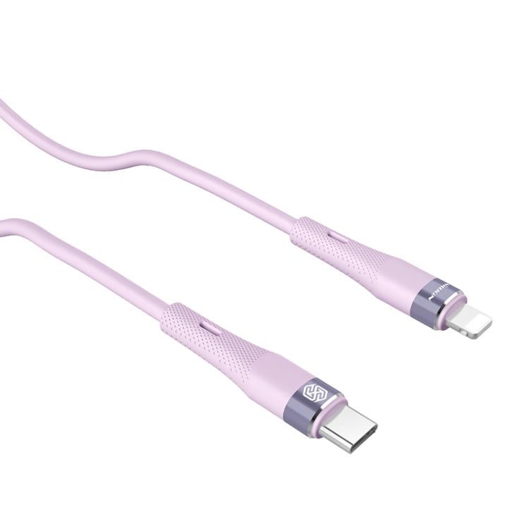 Nillkin 2.4A USB-C/Type-C to 8 Pin Silicone Data Cable, Length: 1.2m(Purple) - 2 in 1 Cable by NILLKIN | Online Shopping South Africa | PMC Jewellery