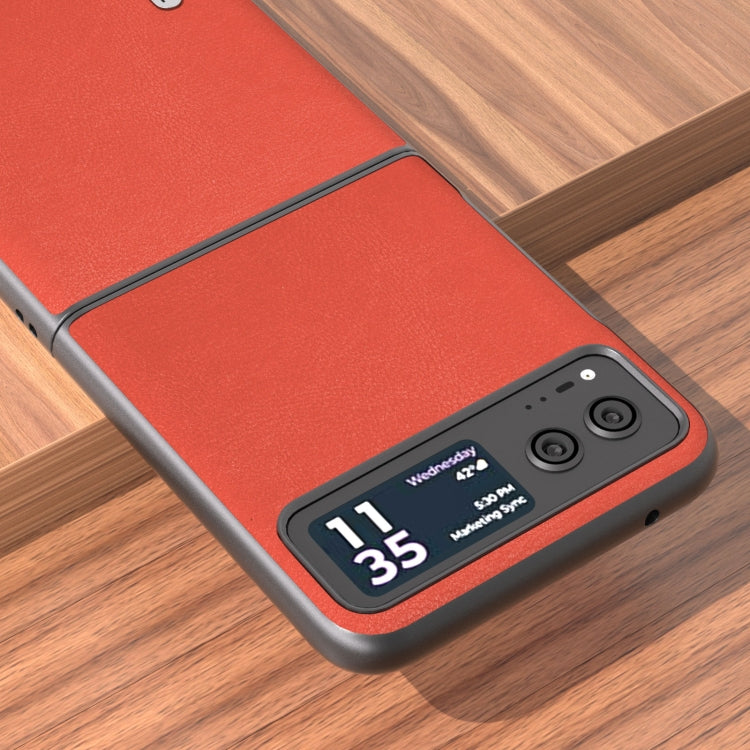 For Motorola Razr 40 ABEEL Haze Texture PU Phone Case(Red) - free shipping - PMC TechLife - Order now!
