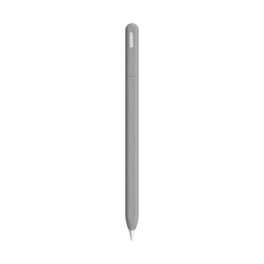 For Apple Pencil 2 LOVE MEI Frosted Leather Texture Silicone Protective Pen Case(Grey) - Pencil Accessories by LOVE MEI | Online Shopping South Africa | PMC Jewellery