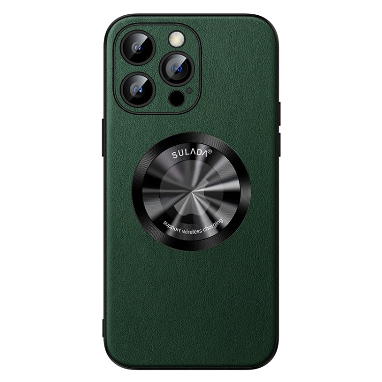 For iPhone 14 Pro Max SULADA Microfiber Leather MagSafe Magnetic Phone Case(Green) - iPhone 14 Pro Max Cases by SULADA | Online Shopping South Africa | PMC TechLife | Buy Now Pay Later Mobicred
