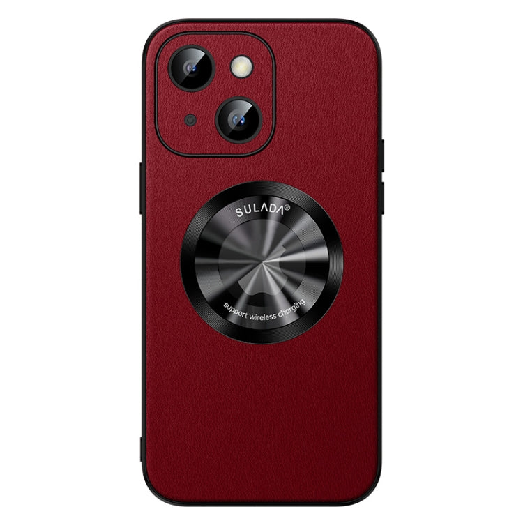For iPhone 13 SULADA Microfiber Leather MagSafe Magnetic Phone Case(Red) - iPhone 13 Cases by SULADA | Online Shopping South Africa | PMC TechLife | Buy Now Pay Later Mobicred