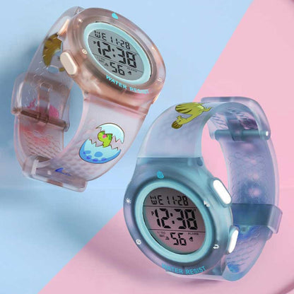 SPOVAN K01 Women Children LED Luminous Waterproof Electronic Sports Watch(Blue Pocket Watch) - LED Digital Watches by SPOVAN | Online Shopping South Africa | PMC Jewellery | Buy Now Pay Later Mobicred